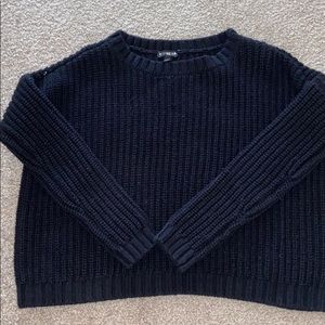 Black Express Cropped Sweater